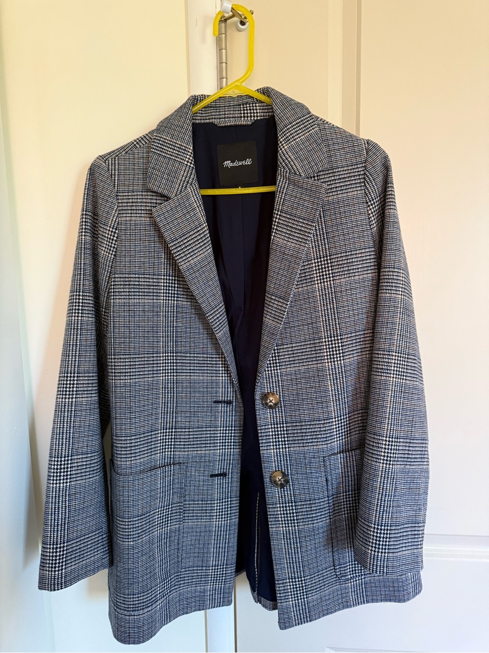 Madewell Women’s  Plaid Blazer in Gray size M